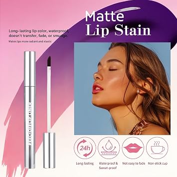 Peel Off Lip Liner Stain,Long-Lasting Matte Finish Lip Stain Peel Off,Waterproof Tat/too L/ip Liner,Easy Peel & Reveal,Transfer-proof Anti-Smudge L/ip Tint P/eel Off,Lipstain P/eel O/ff(3#)