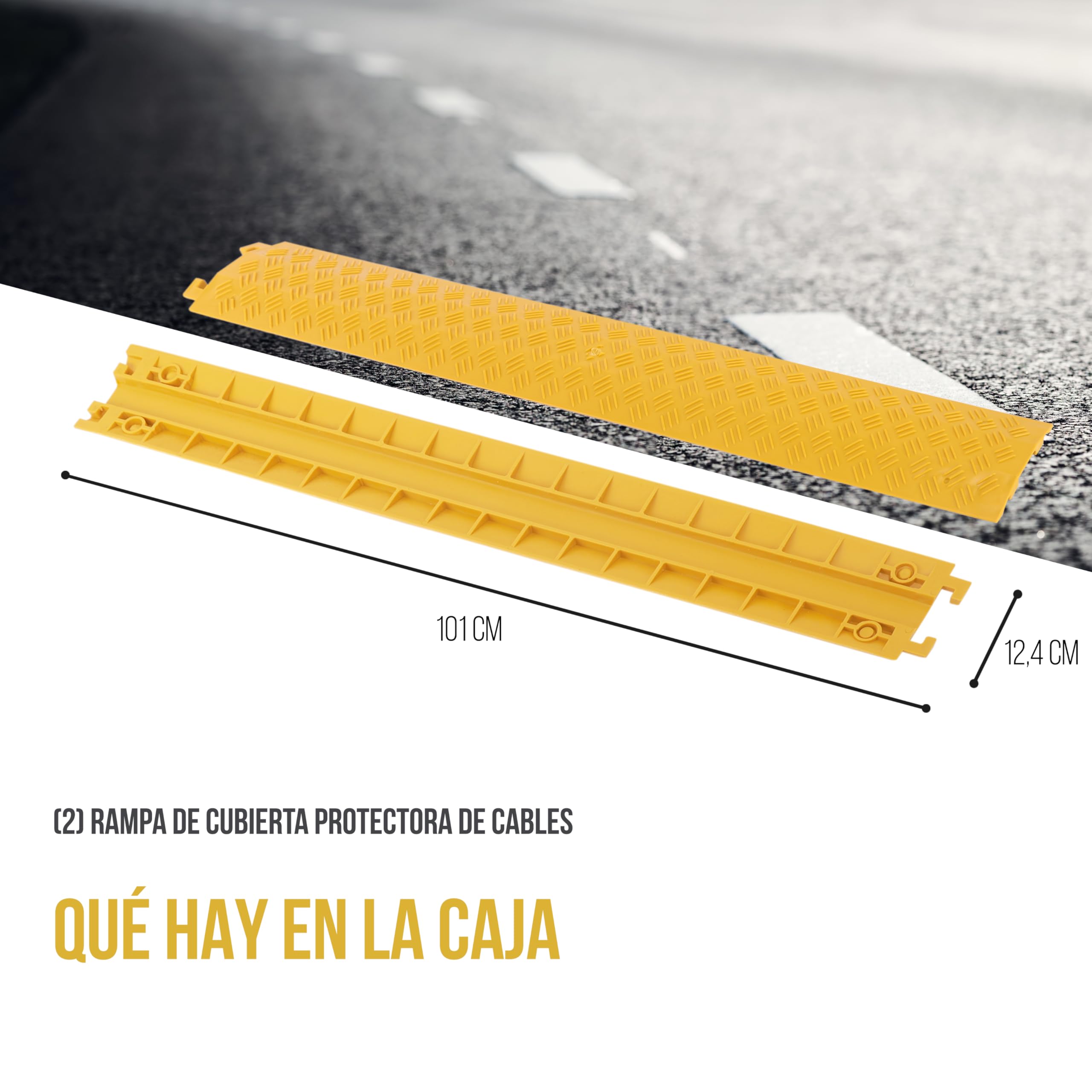 Pyle Cubre Cables Suelo Pasacable Canaleta Alta Resistencia 907kg Protector Mangueras