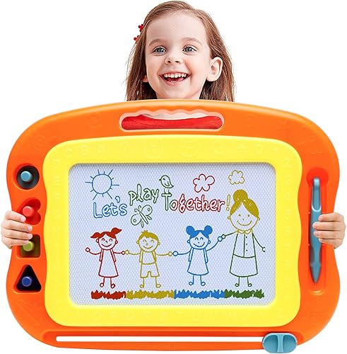 Miniatura 8 de Tablero magnético de dibujo para niñas y niños, tablero de dibujo borrable de 15 pulgadas para niños, colorido, educación, bocetos, juguetes