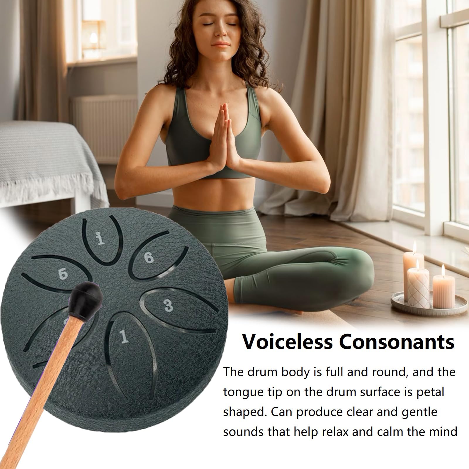 Mini Tamburo A Lingua D'Acciaio 3 Pollici - 6 Note Per Meditazione E Bambini - Foto 13