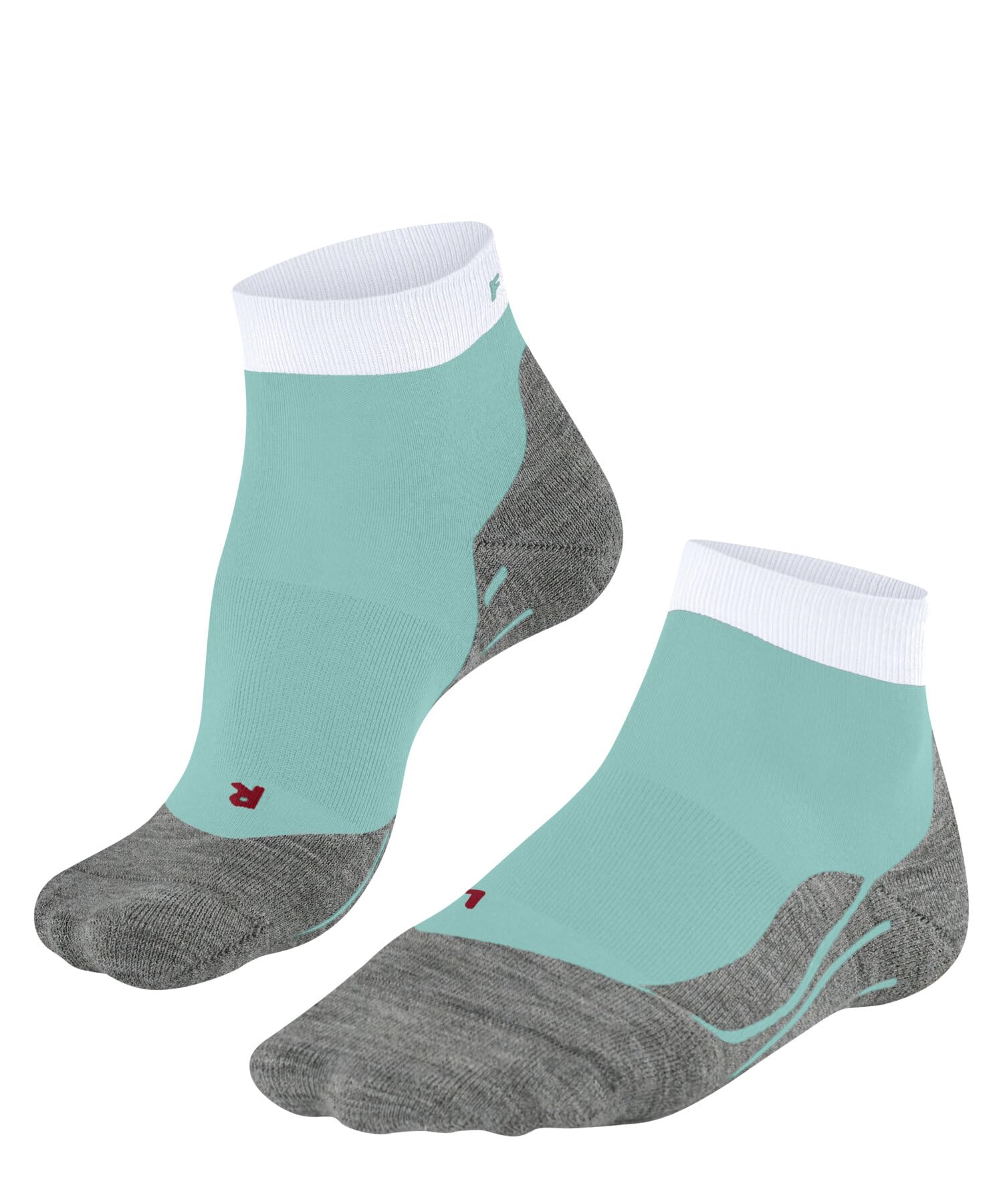 FALKE Women's RU4 Endurance Short W Sso Cotton Anti-Blister 1 Pair Running Socks, Blue Fiji 6423, 2.5-3.5