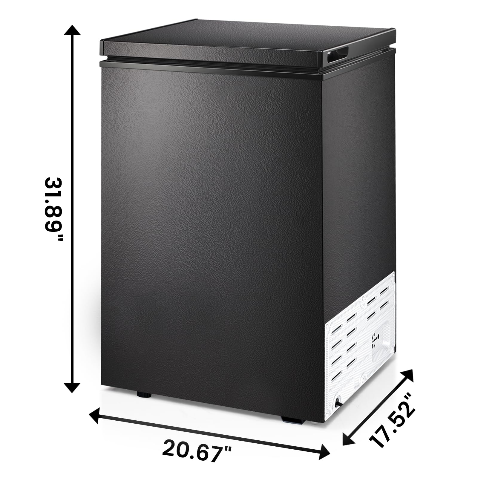 Cowsar Chest Freezer 3.5 Cu. Ft Deep Freezers With 2 Removable Baskets, Top Opening Door Compact Small Congelador, Adjustable 7-Temperature Control For Outdoor, Dorm Apartment, Commercial on Fridge.com - View 5