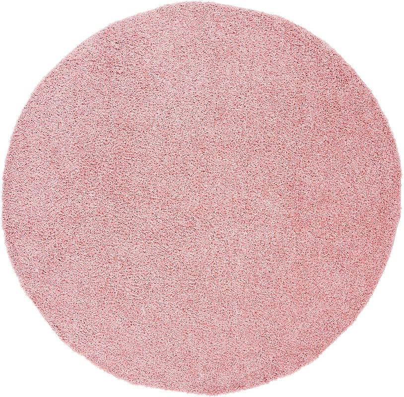 Image of 3x3 feet Soft Area Rug for Living Room and Bedroom, Modern Indoor Floor Carpet with Non-Slip Backing, Comfortable Decorative Home Decor Rug, Easy Clean & Durable- (Pink BL, Round)