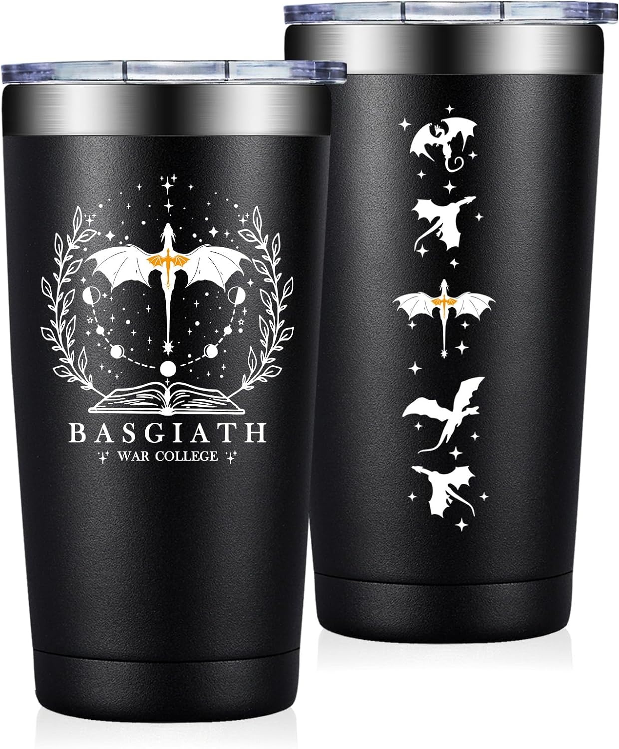 Fufendio Fourth Wing Funny Tumbler 20oz, Fourth Wing Gift Merch, Inspired Fantasy Book Lover Gifts, 4th Wing Bookish Dragon Merchandise