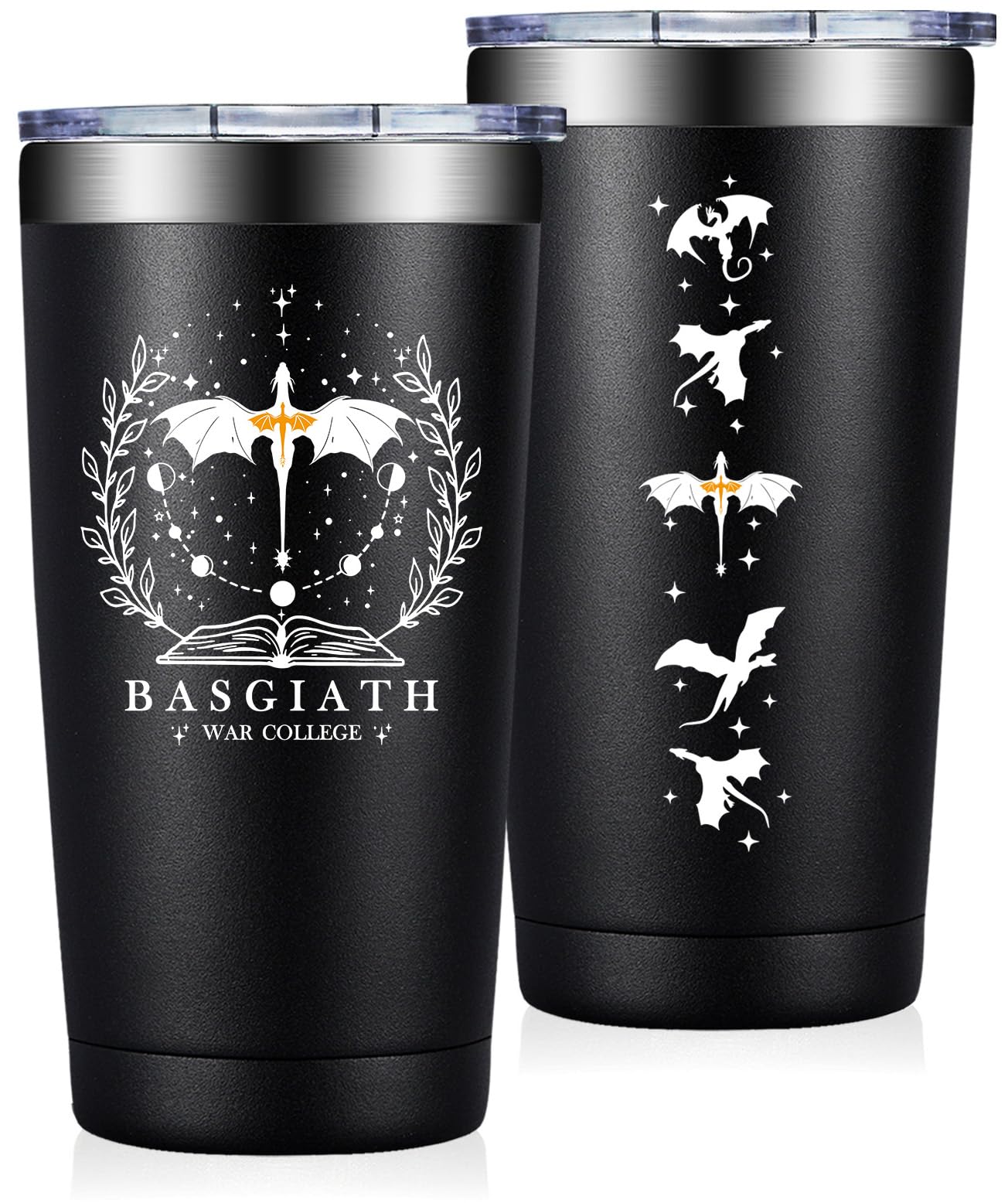 Fufendio Fourth Wing Funny Tumbler 20oz, Fourth Wing Gift Merch, Inspired Fantasy Book Lover Gifts, 4th Wing Bookish Dragon Merchandise