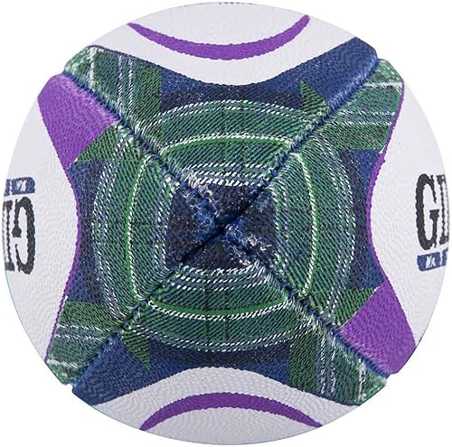 Miniatura 5 de Gilbert Scotland Réplica Supporter Tartan Rugby Union Ball Blanco - Mini