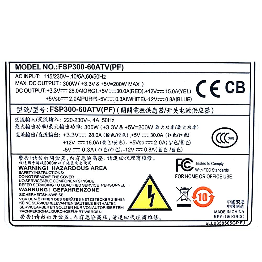 300W FSP300-60ATV(PF) FSP300-60PLN FSP250-60PFN zasilacz sieciowy do Advantech IPC-610H IPC-610L IPC-610G Series