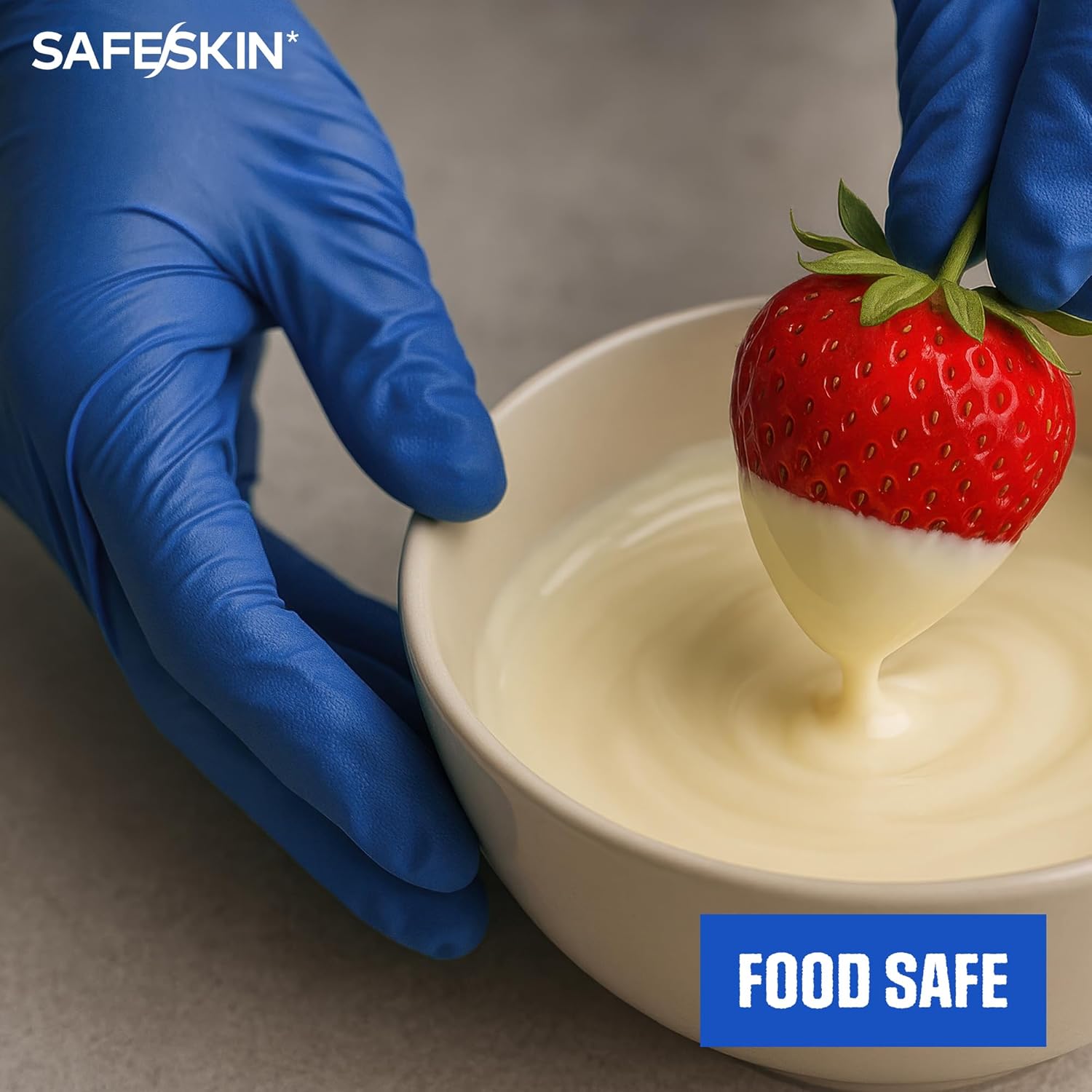 SAFESKIN Ultralight Disposable Nitrile Gloves - 2.0 Mil - Powder Free, Latex Free, All Purpose, Food Prep, Cooking, Cleaning