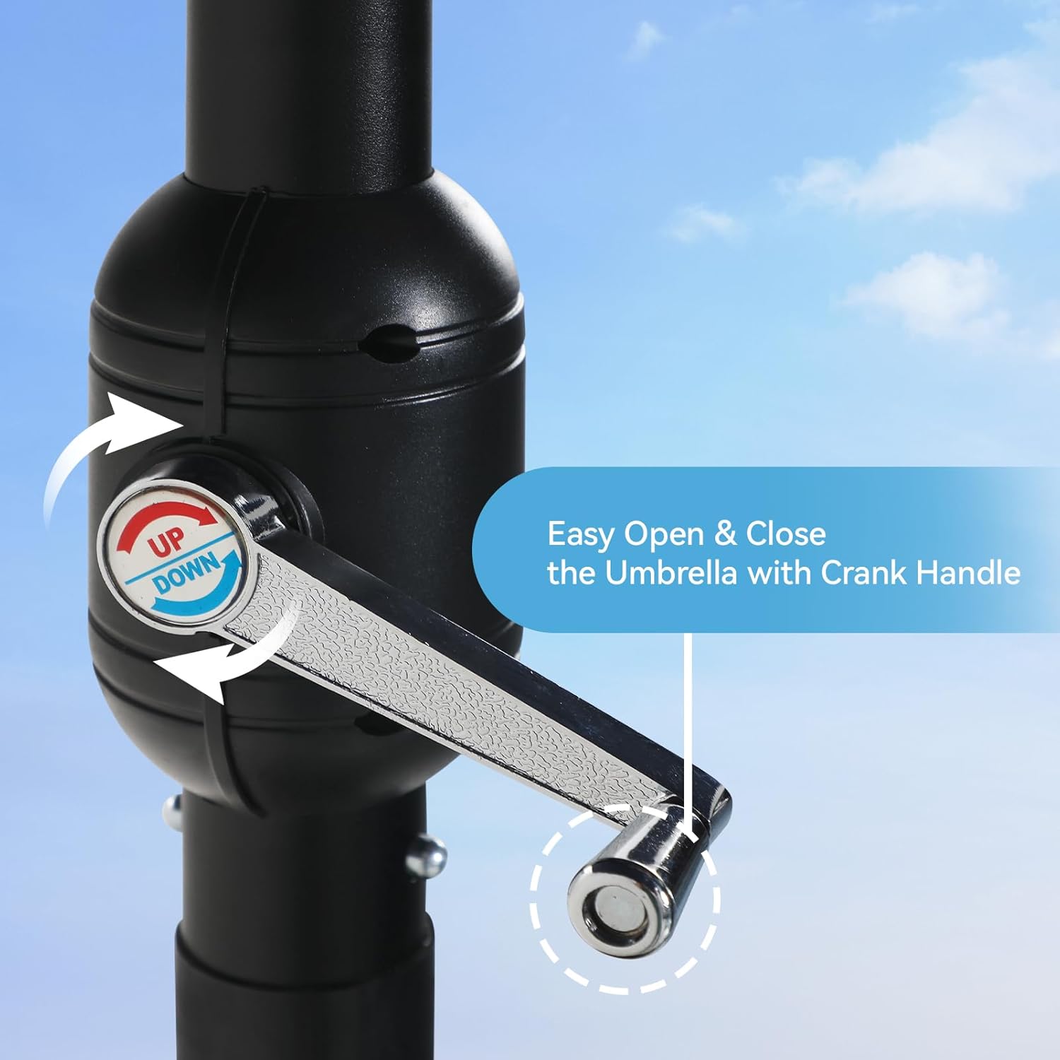 GREEN PARTY 15 ft Rectangle Patio Umbrella with Solar Lights and Base Included, Double-Sided Market Table Umbrella with Crank, Large Outdoor Umbrellas for Patio Poolside Garden Backyard, Beige