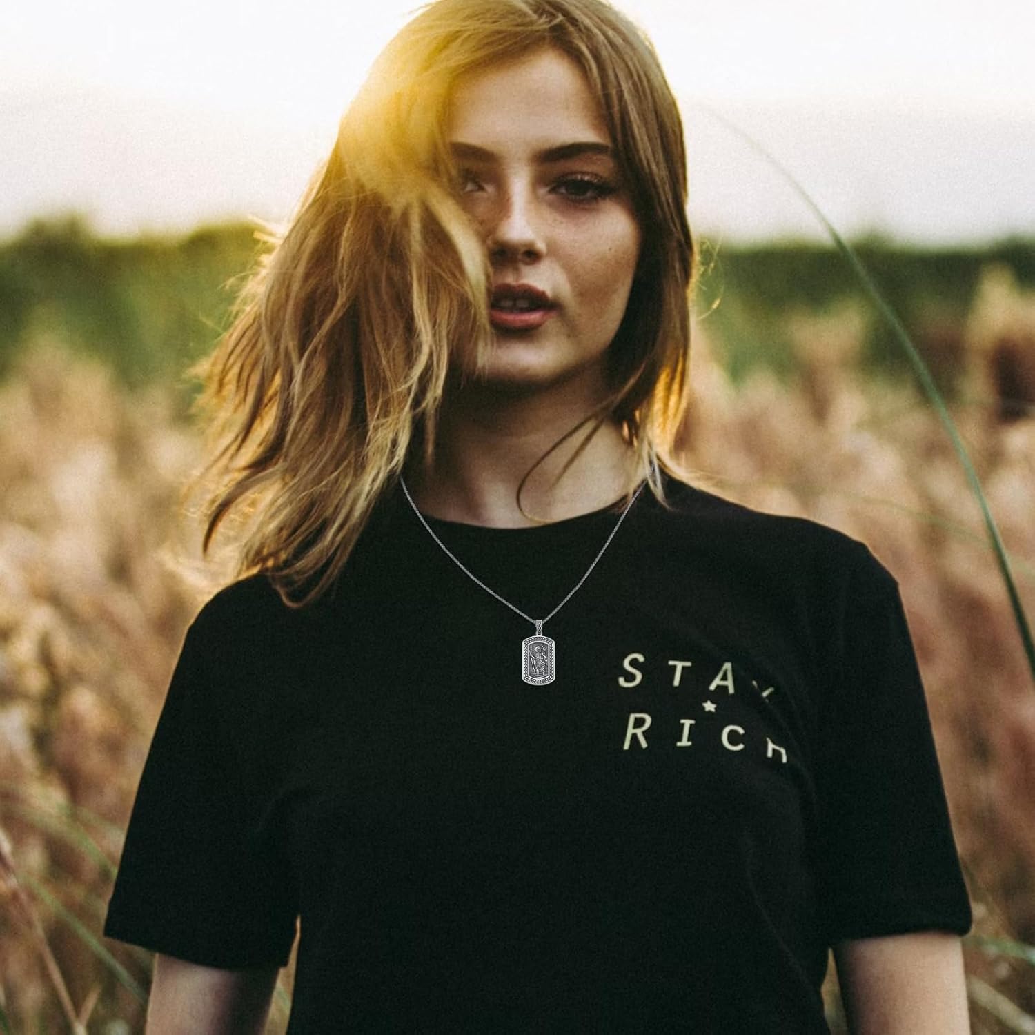 Saints Religious Necklace 925 Sterling Silver St. Christopher/St. Michael/Virgin Mary Miraculous Medal Patron Saint Religious Amulet Necklace Jewelry Gift for Women Men - Image 4