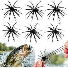 6Pcs Sea Urchin Bait, Sea Urchin Shape Fishing Lure, Floating TPR Swimbait with Reflective Stars, 6 Colors Artificial Worm Bait for Saltwater & Freshwater