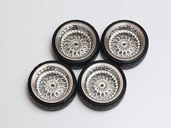 Amazon | 1/10ドリフトカー用 ハードタイヤ組込み済み シルバー
