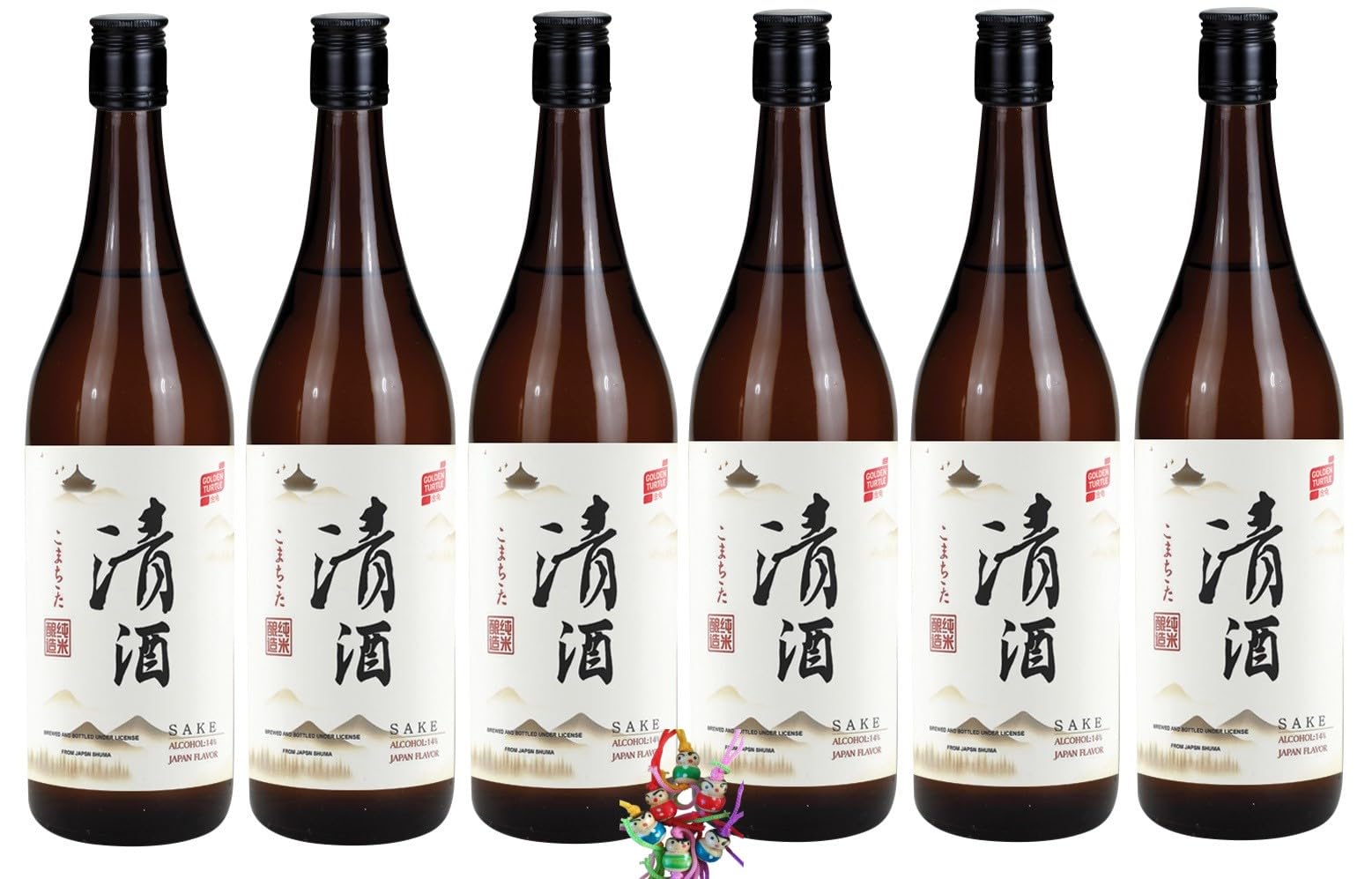 [ 6x 750ml ] Sake alkoholhaltiges Getränk aus Reis alc.14% vol. + ein kleiner Glücksanhänger gratis