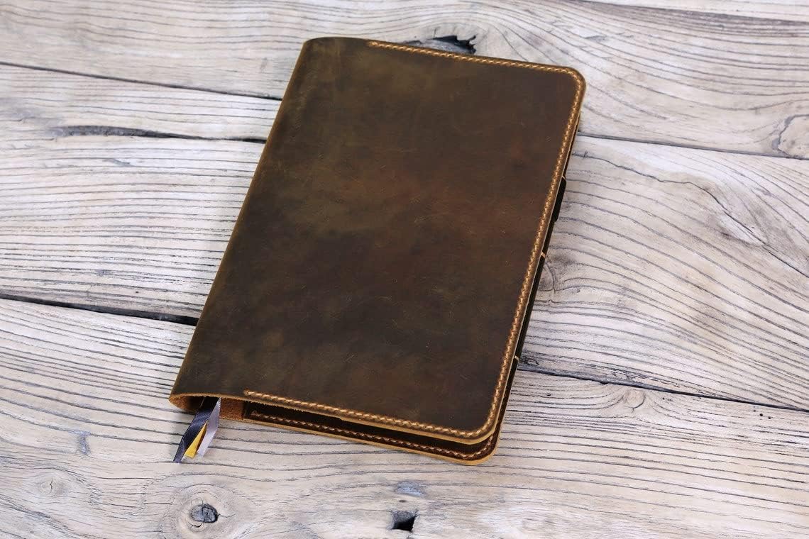 Clever Fox Planner leather cover portfolio, Personalized distressed leather cover case for A5 size Clever Fox Planner Notebook X04-L05CFS