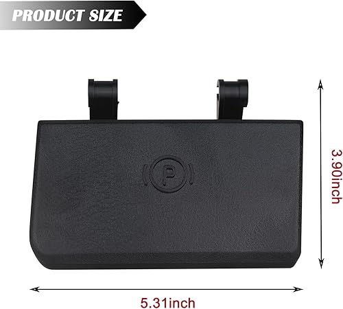 Miniatura 4 de TQPONLY 74401 Manija de liberación de freno de estacionamiento (negro) compatible con Dodge Ram 1500 2500 3500 4500 5500 camión