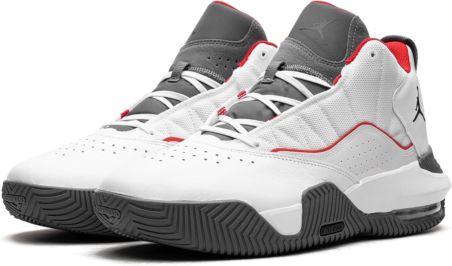 Jordan Stay Loyal White University Red (White/Black-Light Graphite, us_Footwear_Size_System, Adult, Men, Numeric, Medium, Numeric_12)