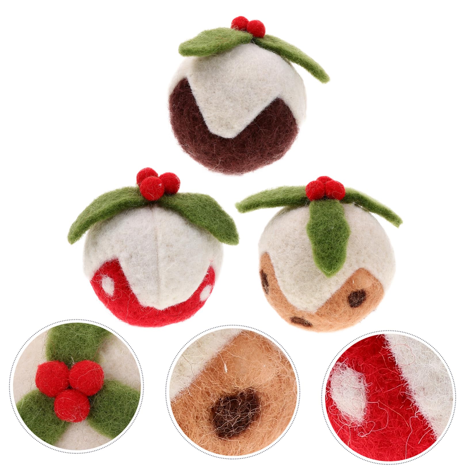 ABOOFAN 9 Piezas Pelota De Juguete para Mascotas Gato Juguetes Navidad Gatera Juguetes De Pelota para Mascotas Gato Juguete De Navidad Lana Falsa En Caja Suministros para Gatos