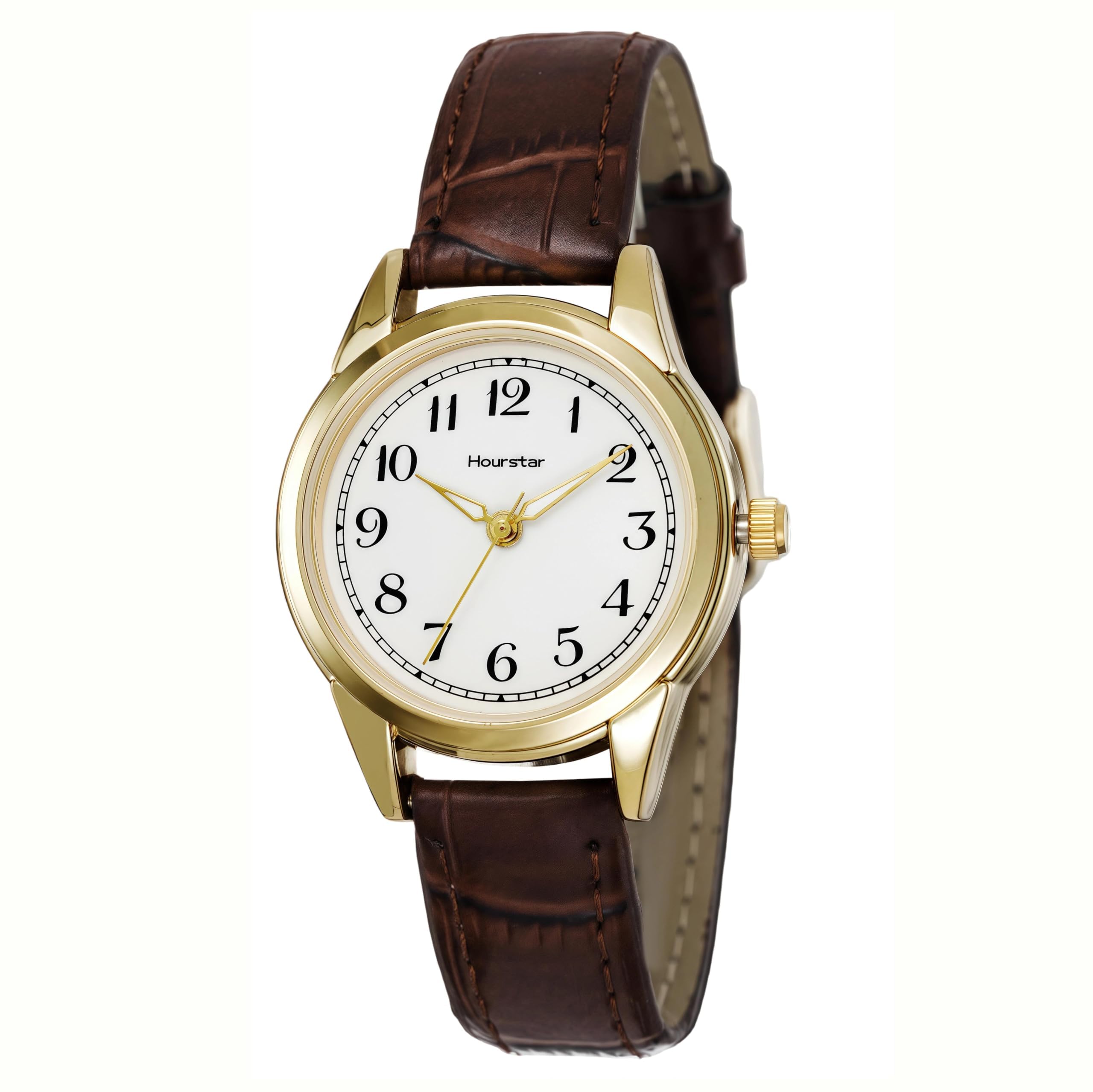 Brown Watch for Women, Leather Band, Casual Analog Wrist Watch