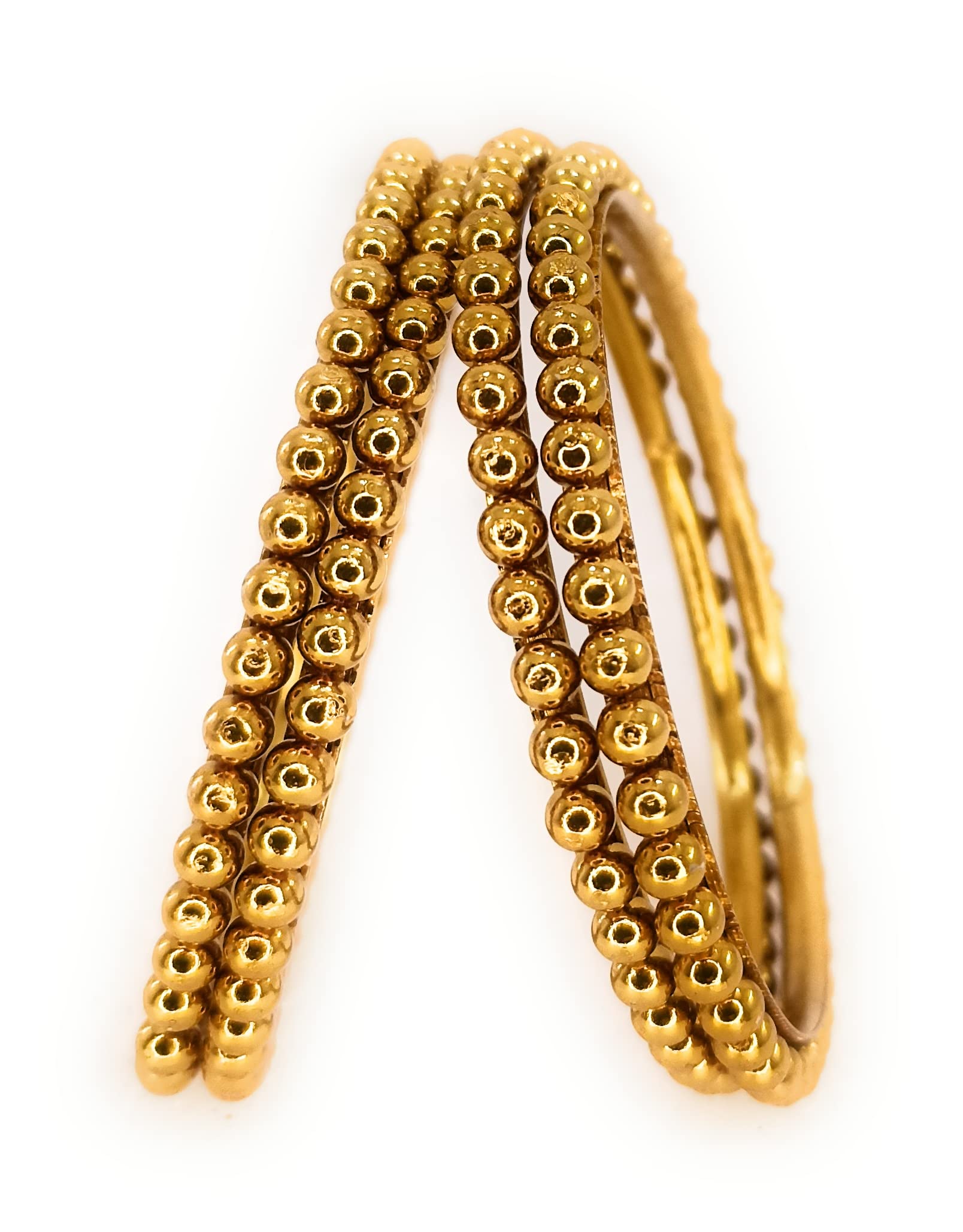 SBS Alloy Metal Antique Golden Color Beaded Bangle set of 04 bangles for girls child (2.8 (63mm diameter)) (B0C5ZVKQQJ) Amazon Price History, Amazon Price Tracker