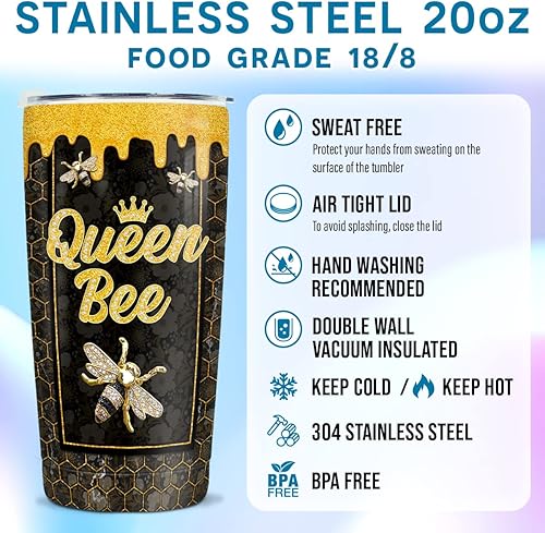 Miniatura 10 de Wassmin Vaso de mariposa con diseño de mariposas, regalo para mujeres, niñas, adolescentes, estilo de dibujo, de acero inoxidable, con aislamiento,