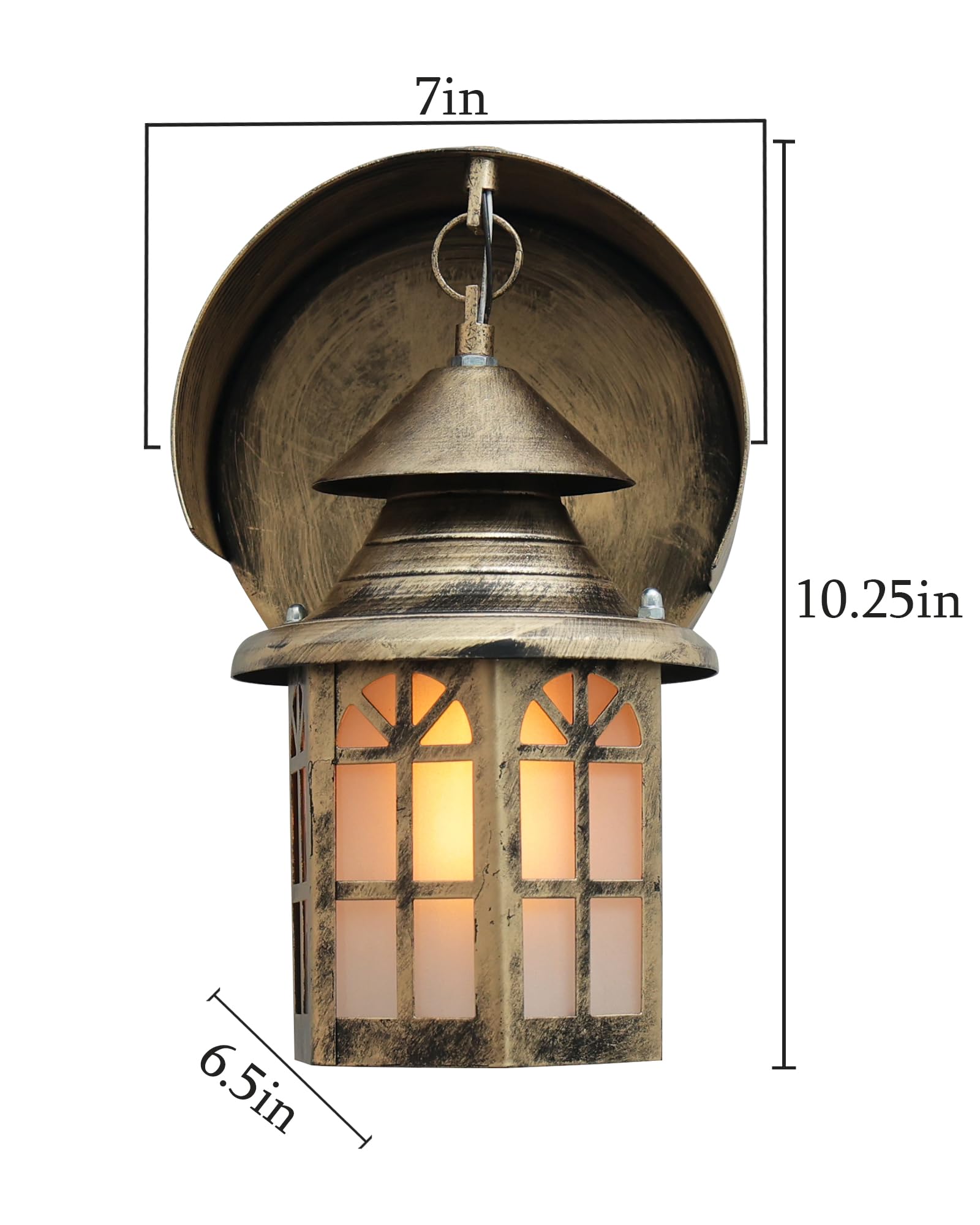 Rustic Outdoor Wall Lamp - Vintage Style -4