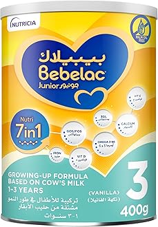 Junior 3 Nutri 7in1 Palm Oil Free Stage 3 Growing Up Milk Formula, from 1 to 3 years 400g tin| Fortified with Iron, Vitamin C, prebiotics & postbiotics (3-GL)
