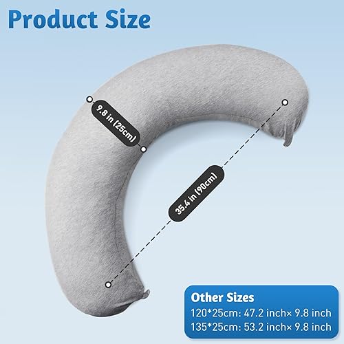 Miniatura 2 de Almohadas de embarazo para dormir, almohada de maternidad en forma de C para mujeres embarazadas, almohada corporal de espuma viscoelástica con