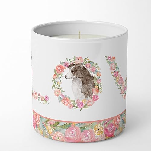 Border Collie 2 Love 10 oz Decorative Soy Candle