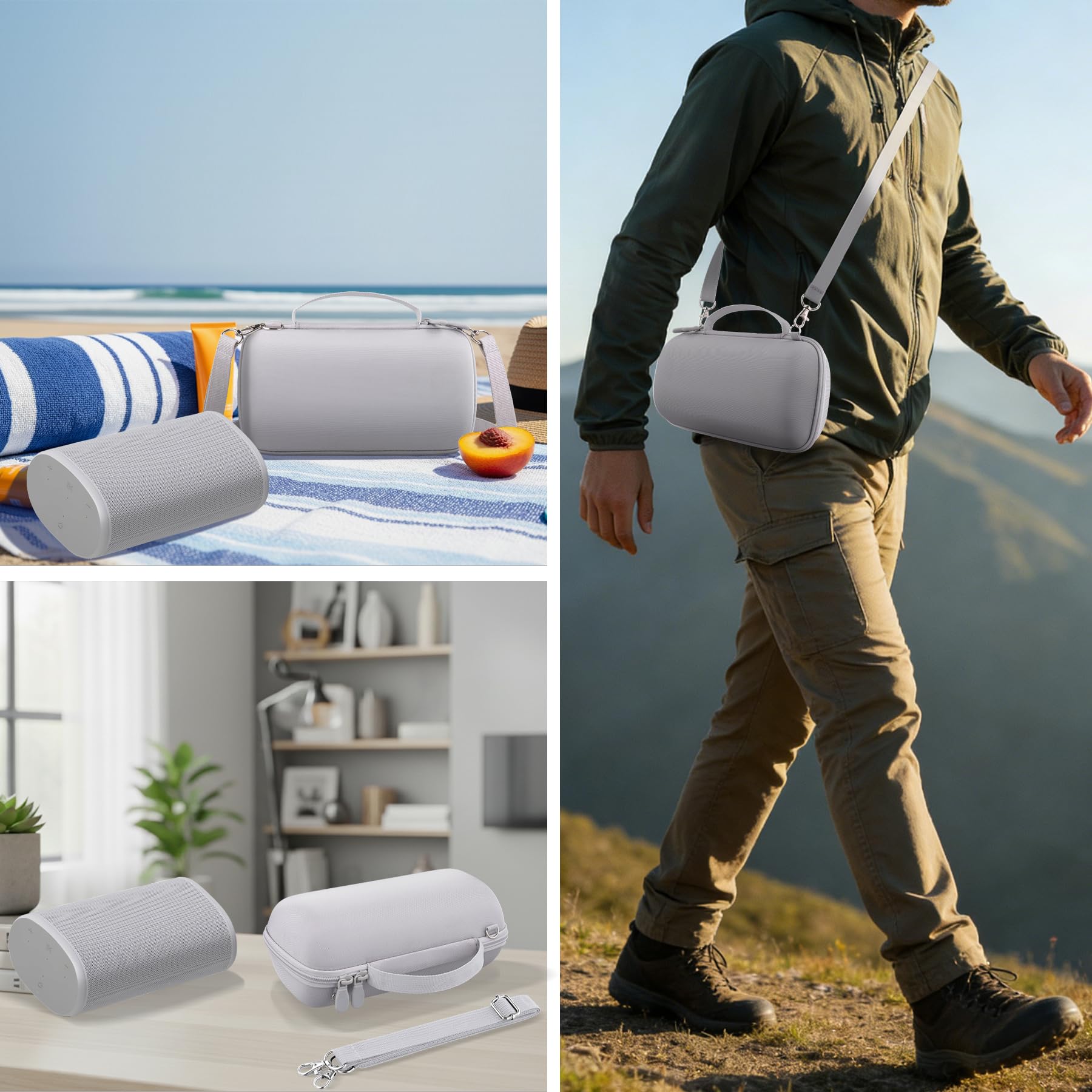 co2CREA Dur Étui de Voyage Rigide Housse Cas Coque pour Sonos Play Enceinte Portable(boîte Seule,Case Only)