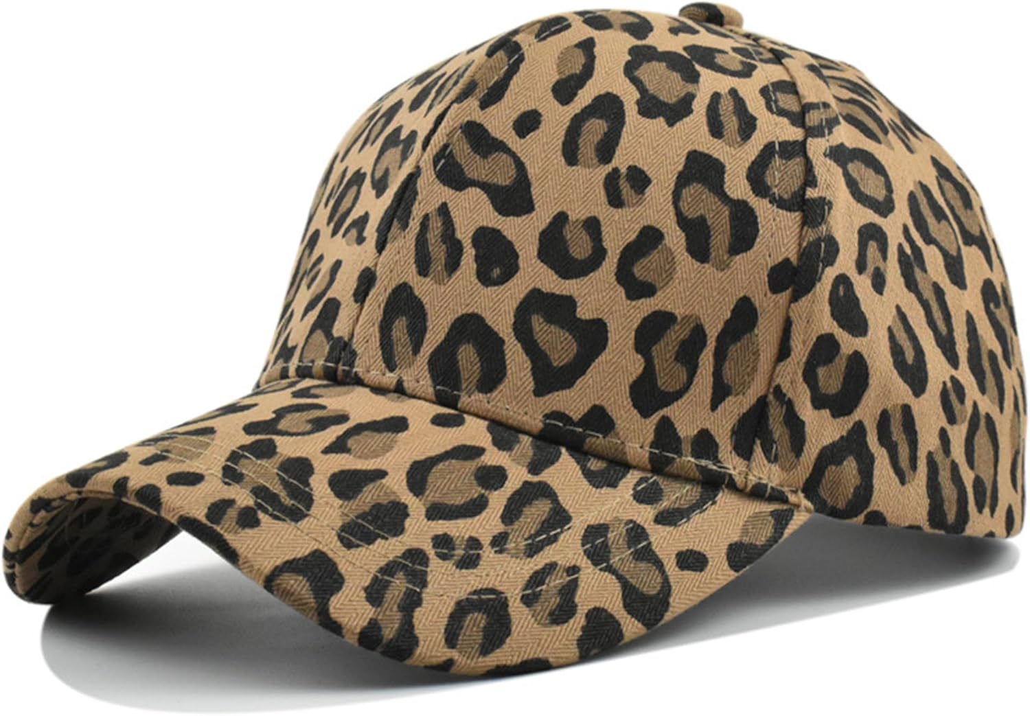 Baseball Hats for Women Men Adjustable Leopard Print Dad Trucker Hat Cotton Sun Protection Caps Sports Golf Medium