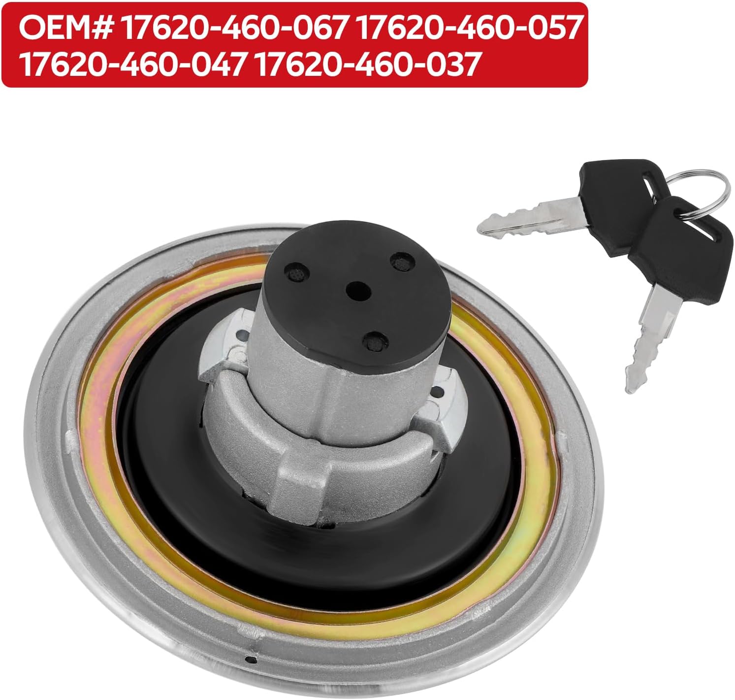 JAVIK Fuel Cap Gas Cap Fit for Honda CB1000C CB900 CB750 CB650 CB450 CB125 CBX CM450 CM400 CM250 GL650 GL500 VF500F FL350,OEM#17620-460-067 17620-460-057