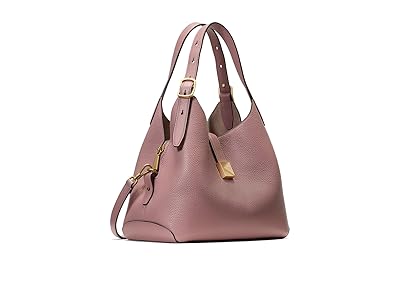 Kate Spade New York Deco Pebbled Leather Medium Crossbody Tote Cross Body Handbags Dusk Rose