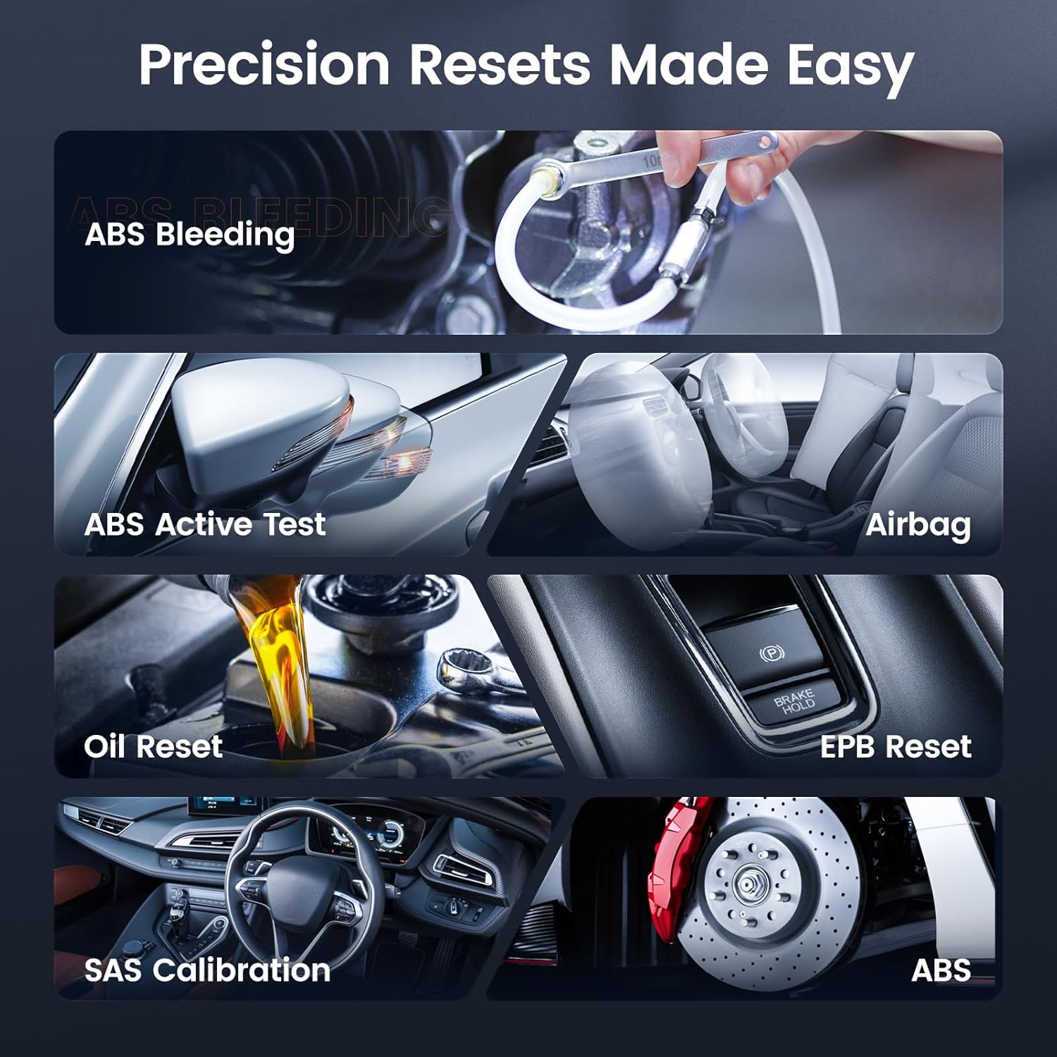 Precision reset functions of ANCEL AD610 Pro