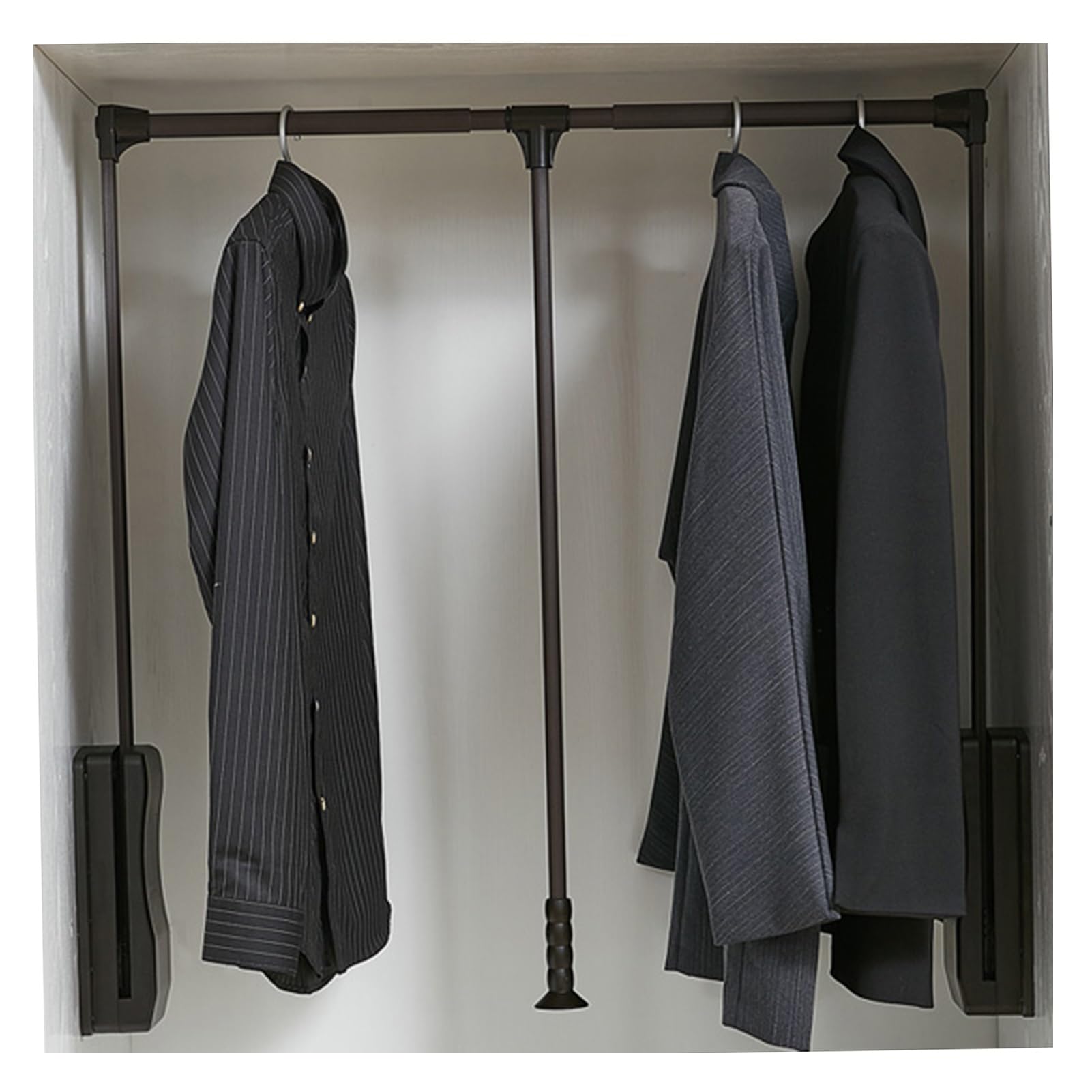 Tringles de garde-robe rétractables robustes pour suspendre les vêtements en armoire