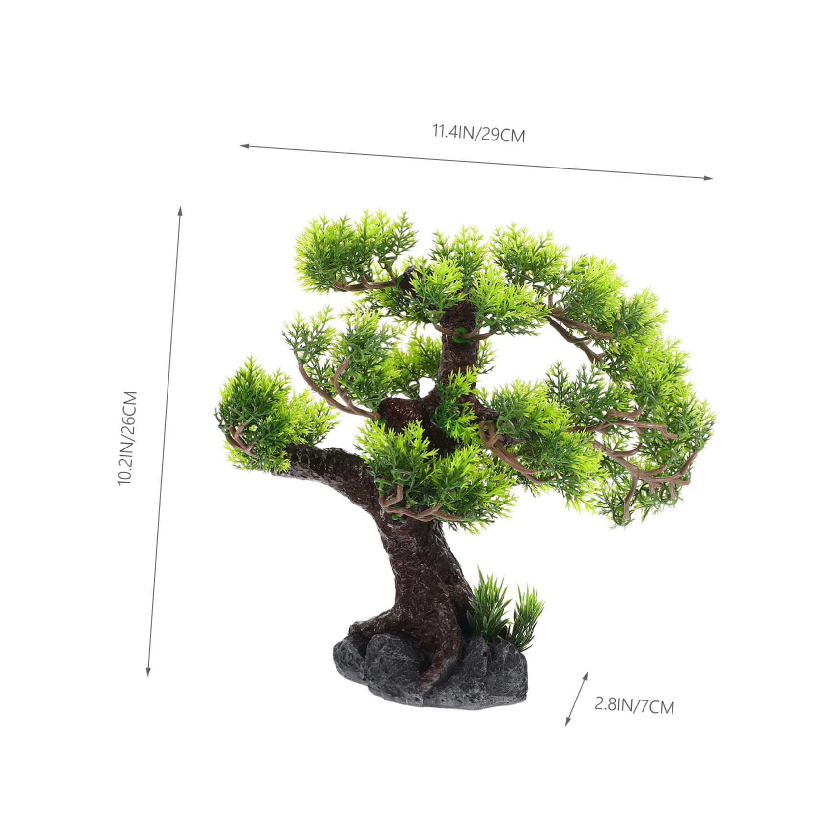 Paisajismo Árbol Resina Artesanía Estatua Decoración Plantas Verdes Plantas de Resina Decoración Acuario Bonsai Árbol Plantas Peceras Decoraciones Simulación Árbol Planta Resina Árbol for Decoración V