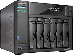 Storage NAS Asustor Lockerstor 6 Gen2 AS6706T (Intel Celeron N5105 Quad-Core 2.0GHz (burst up 2.90 GHz)/8GB SO-DIMM DDR4 Max.16GB/2x 2.5 Gigabit Ethernet (2.5G/1G/100M)/6Baias/Max.120TB/TORRE/4 x M.2
