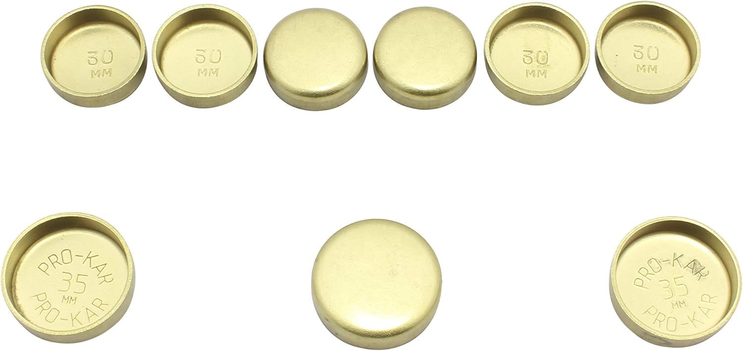 DNJ FPS400 Brass Freeze Plug Set for 1986-2005 Ford, Kia, Mazda, Mercury 323, Escort, Miata 1.5L-1.8L L4 16V DOHC 1594cc