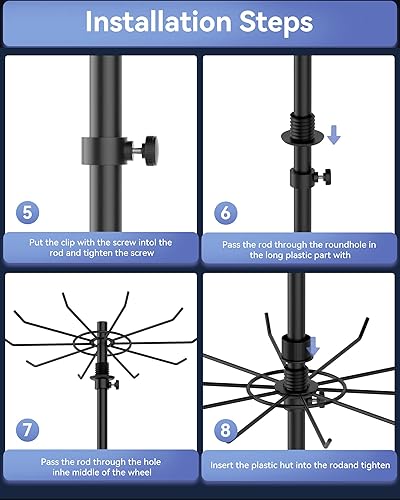 Miniatura 7 de Soporte de exhibición al por menor de 7 niveles para exhibición de tienda movible tienda Spinner joyería llavero Socking Sombreros Juguetes Show