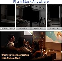 Vista 5 de 100% Portable Blackout Curtains, Portable DIY Blinds, No Drill Travel Blackout Blinds Sunblock Window Cover Black Out Curtains, for Baby Nursery, 79