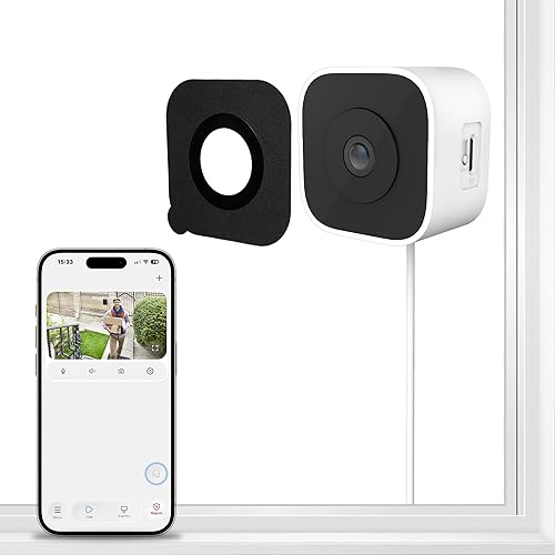 3MP 2K Window Camera, Indoor Camera for Home Security with Full-Color Night Vision, AI Human/Pet/Vehicle Detection, 24/7 Recording, 2-Way Audio, 5GHz & 2.4GHz WiFi Cloud/SD Storage, Easy Install