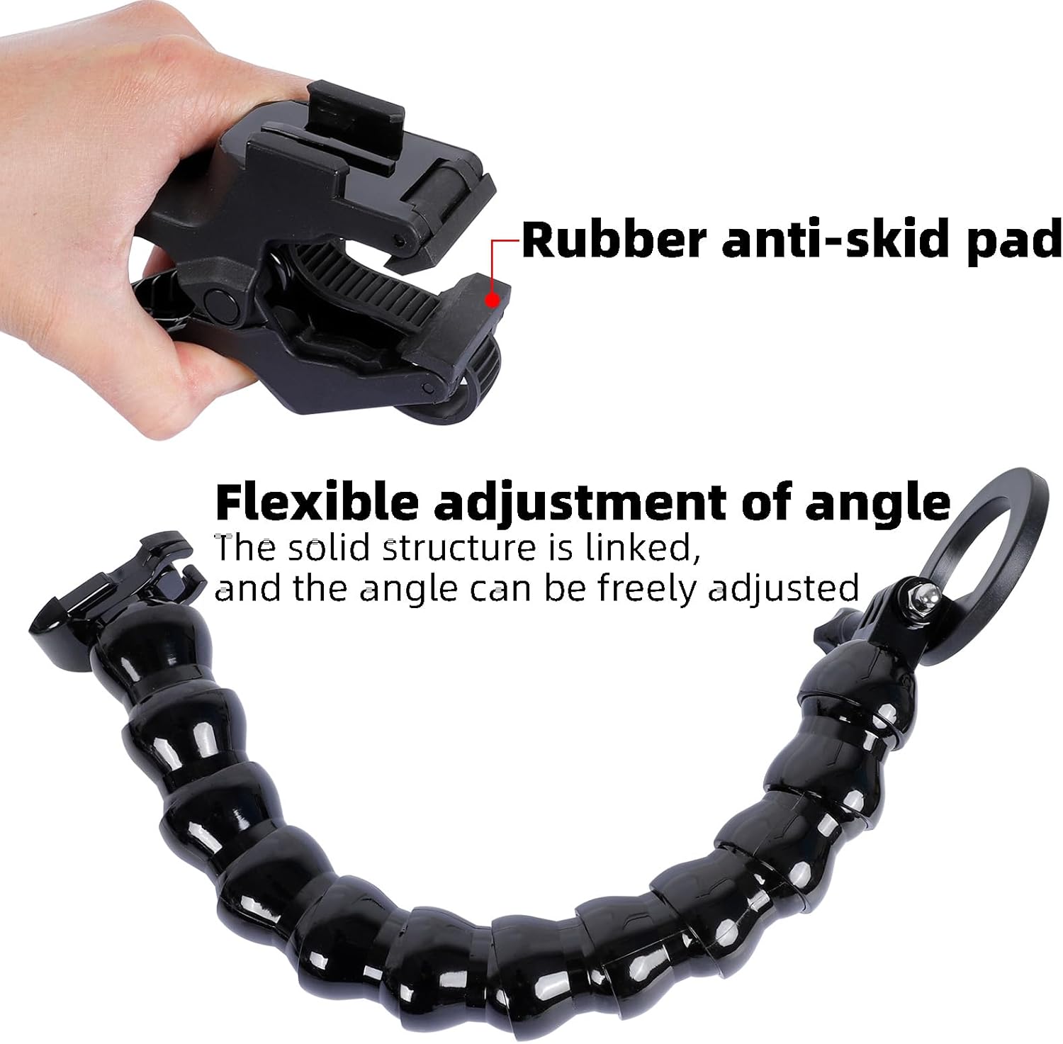 Magnetic Phone Holder Gooseneck Mount for Magsafe, Cell Phone Clamp Clip for Guitar, Bass, Desk, Pole, Magnet Phone Stand for Recording/Live Broadcast, Compatible with iPhone 16 15 14 13 12 Series