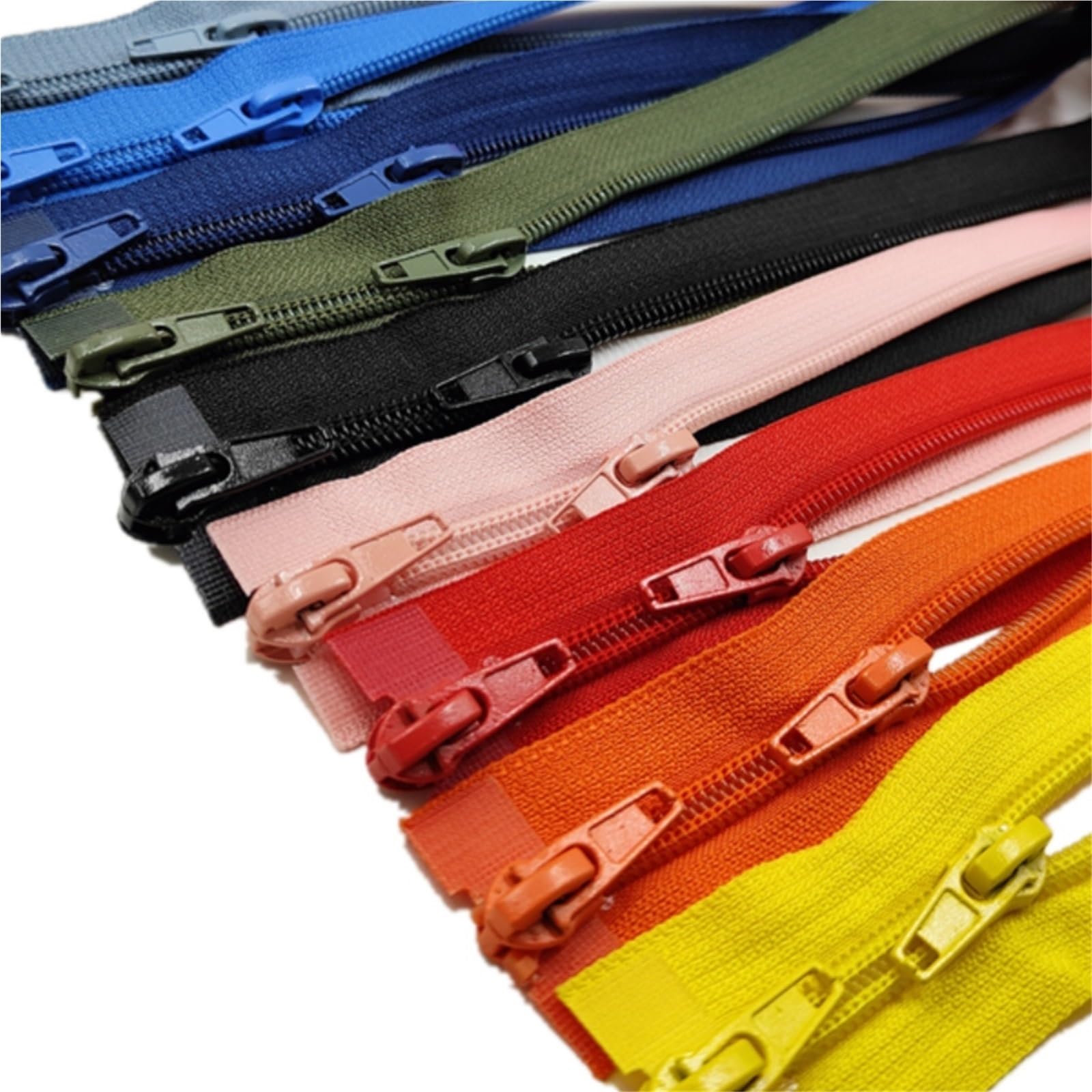 Reißverschluss 5# Nylon-Schlafsack Mit Doppelreißverschluss, Fein Gezahnter Kleidung, Oben Und Unten Offen, Verlängertem Rückenteil(Blue-100cm) Küche, Haushalt & Wohnen