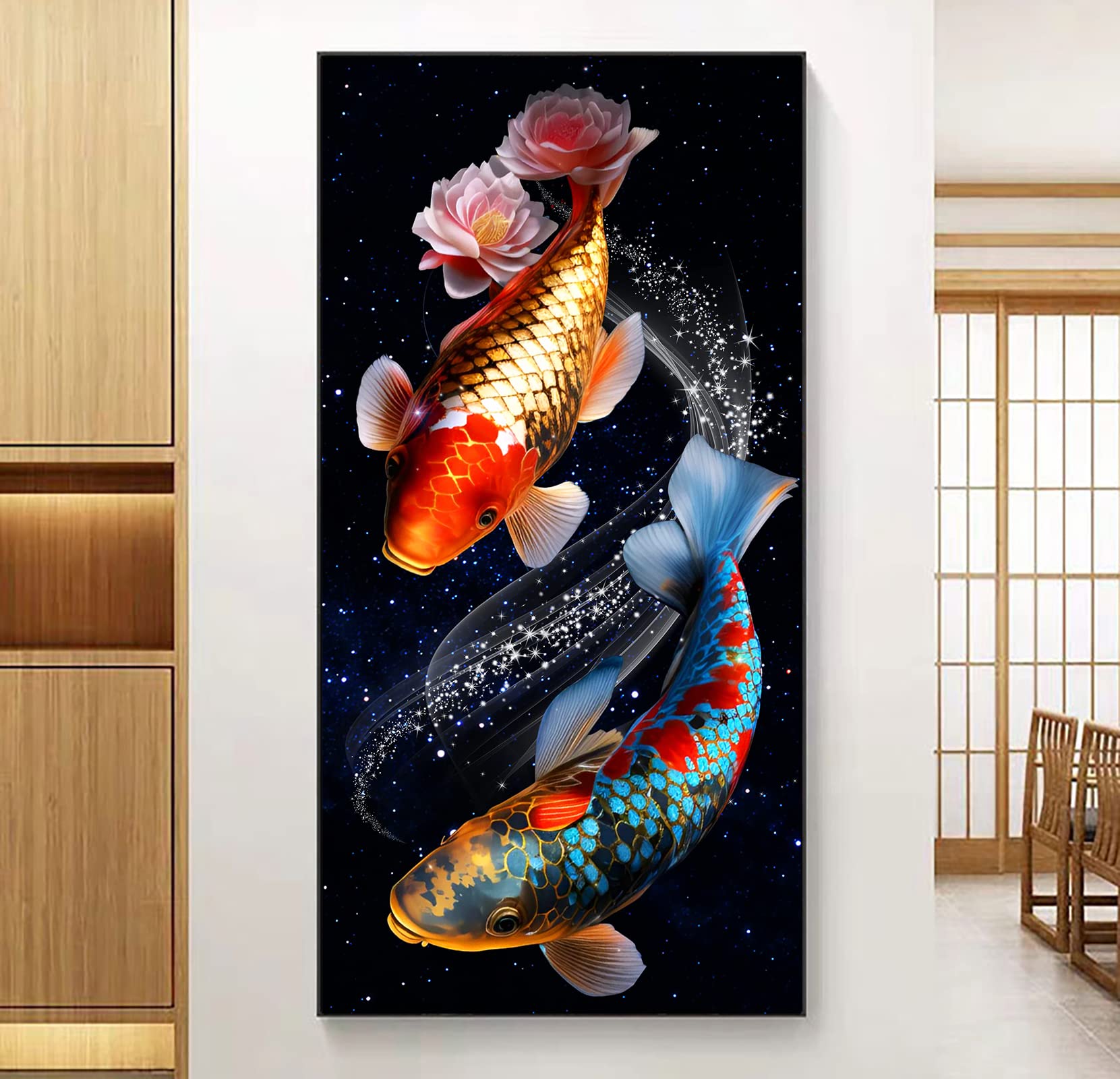 EXQULEG Diamond Painting 5D 50x50 Cm | Kit Tela Rotonda Per Adulti