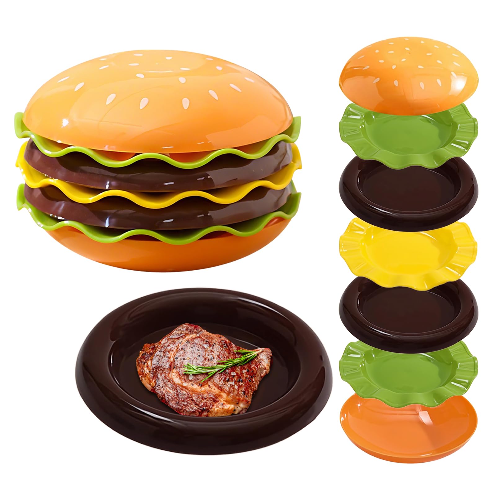 Assiettes à hamburger mignonnes de cuisine pour vos soirees barbecue