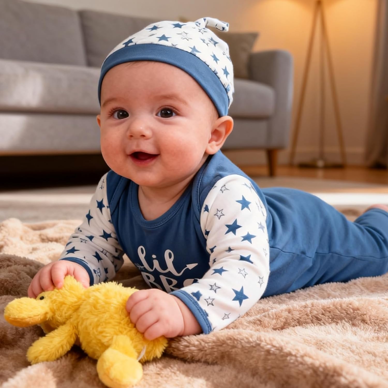 AMAWMW Newborn Baby Girl Little Sister Sleeper Gown Stripe Long Sleeve Nightgown Pajamas Gifts Stuff Essential Outfit - Image 3