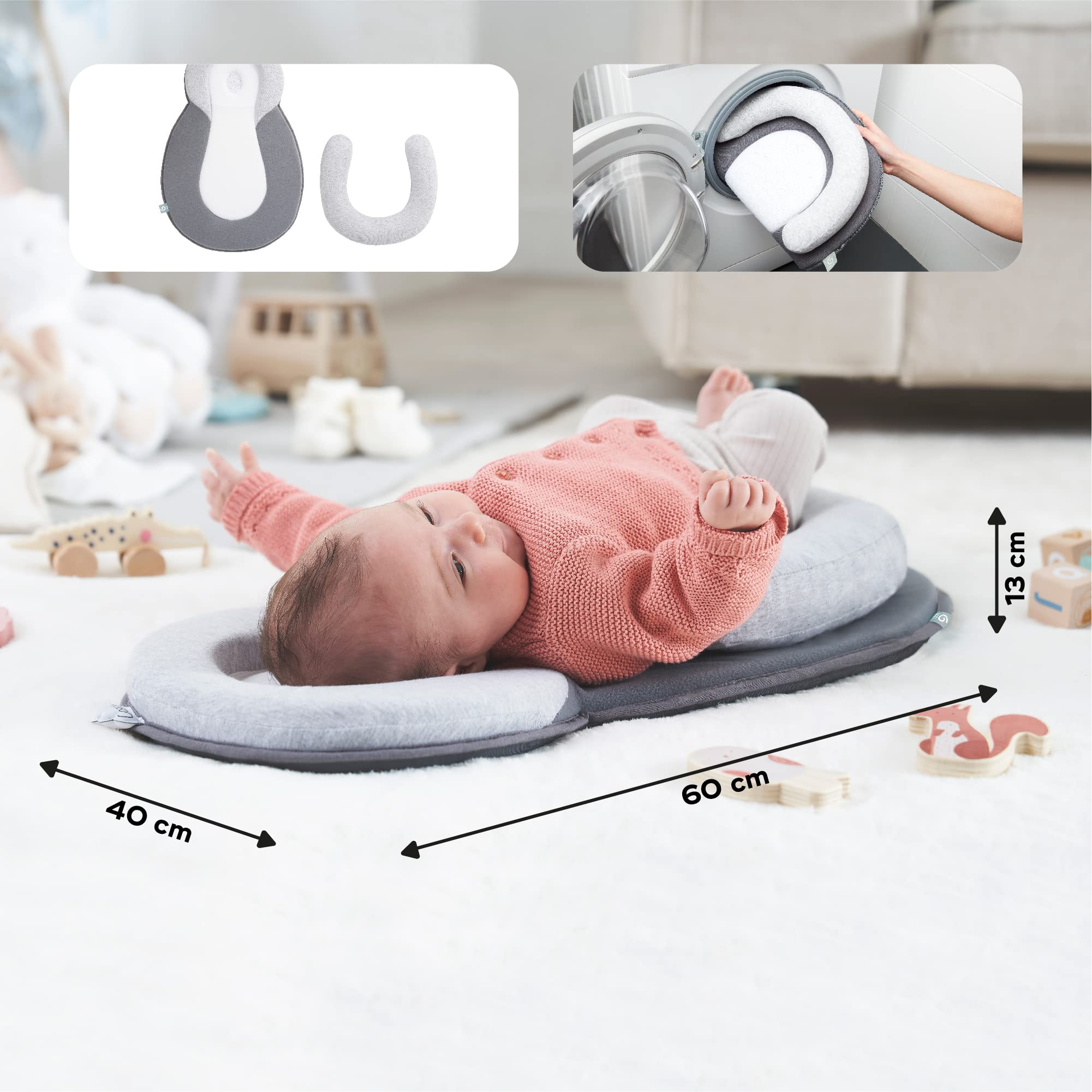 Babymoov Cosydream Original Smokey Support Morphologique, Réducteur Nouveau-Né