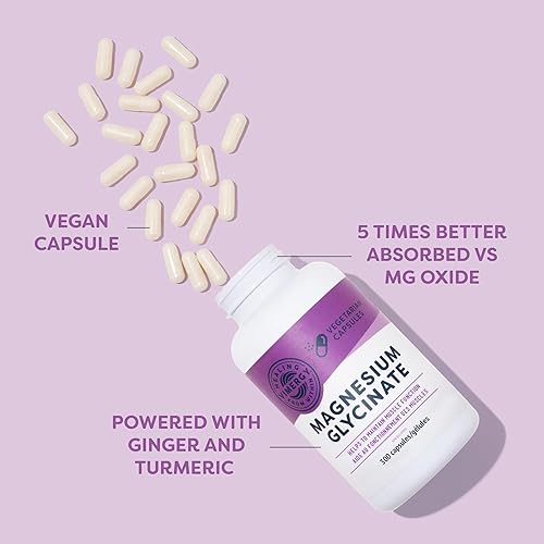 Miniatura 3 de Vimergy Glicinato de magnesio, 150 porciones con cúrcuma y jengibre, promueve la relajación y el sueño, apoya la salud ósea, muscular y cardíaca,