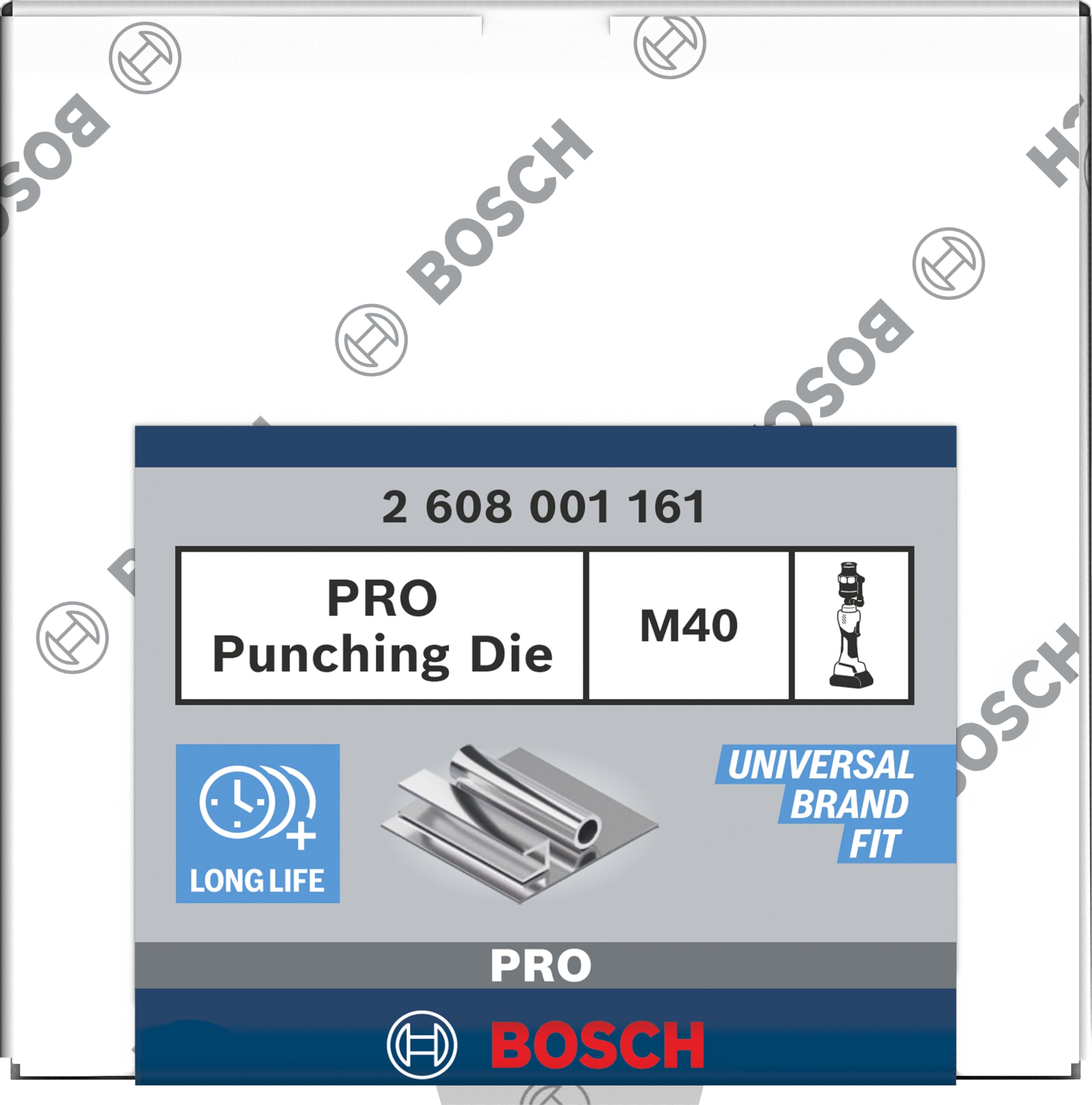 Bosch 1x PRO Stanzmatrize Edelstahl (67 x 45 mm, Professional Zubehör Ausbrechwerkzeuge)