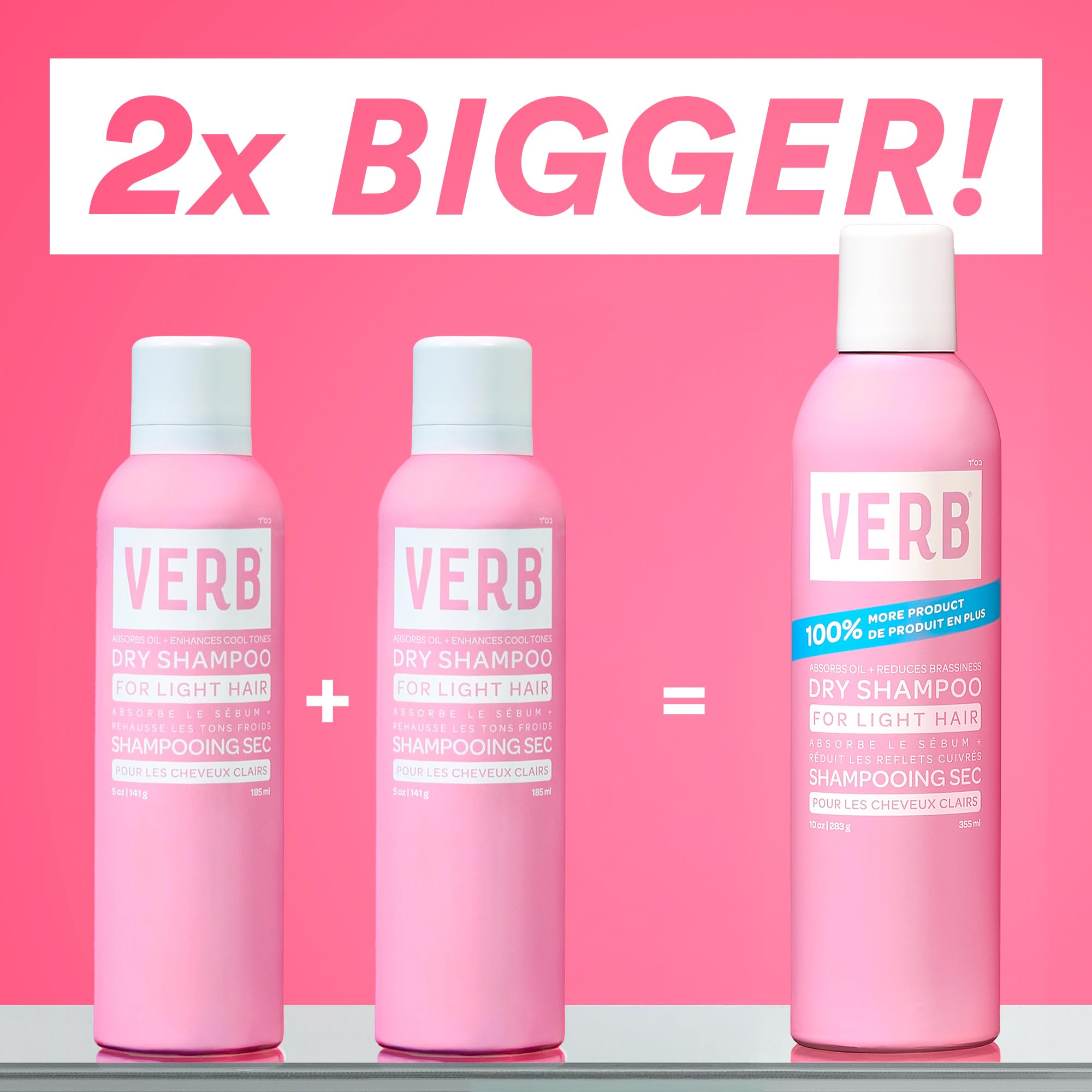 VERB Dry Shampoo Light - Refresh, Absorb Oils + Extends Styles - Refreshing Dry Shampoo Spray for Light Tones - Vegan, No Parabens or Harmful Sulfates