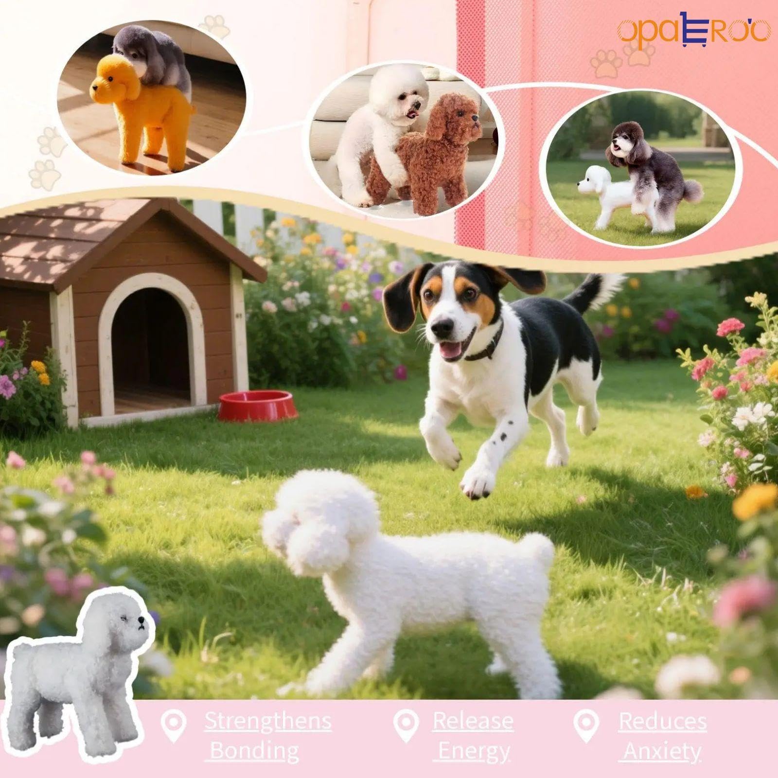 Jouet de matériel de Chien, Jouets de Compagnon pour Chiens en Silicone avec Ventouse, Simulation Pet Oestrus Vent 25cm/9.8in